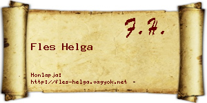 Fles Helga névjegykártya